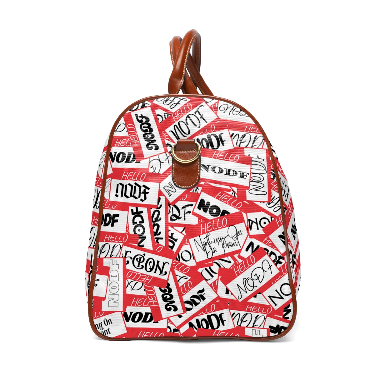 Hello My Name Is NODF Waterproof Travel Bag