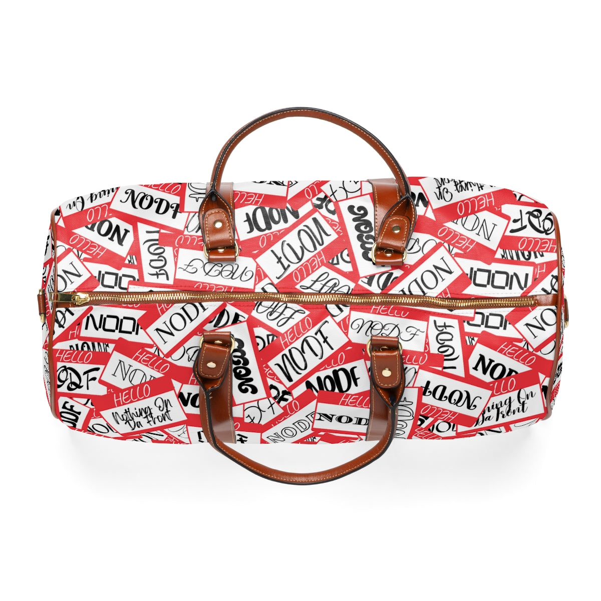 Hello My Name Is NODF Waterproof Travel Bag