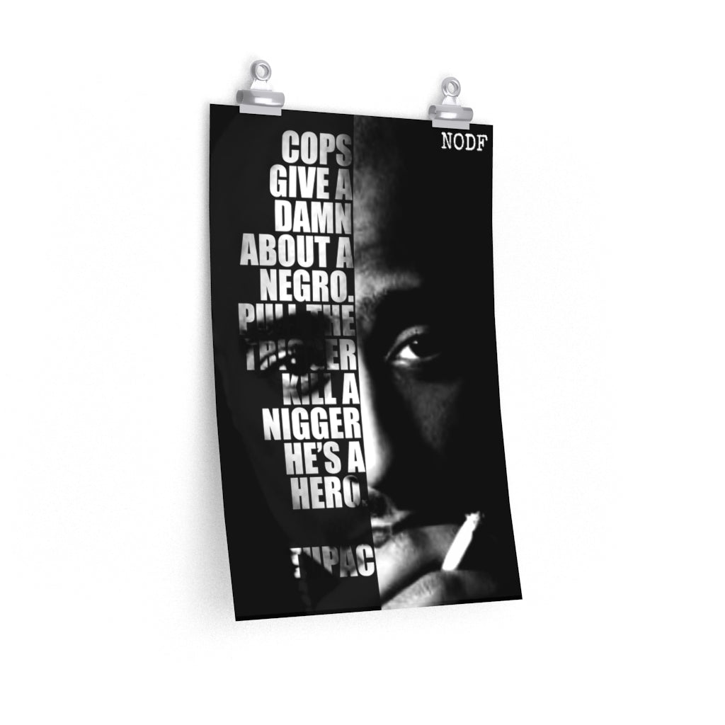 Tupac Shakur Matte vertical quote poster