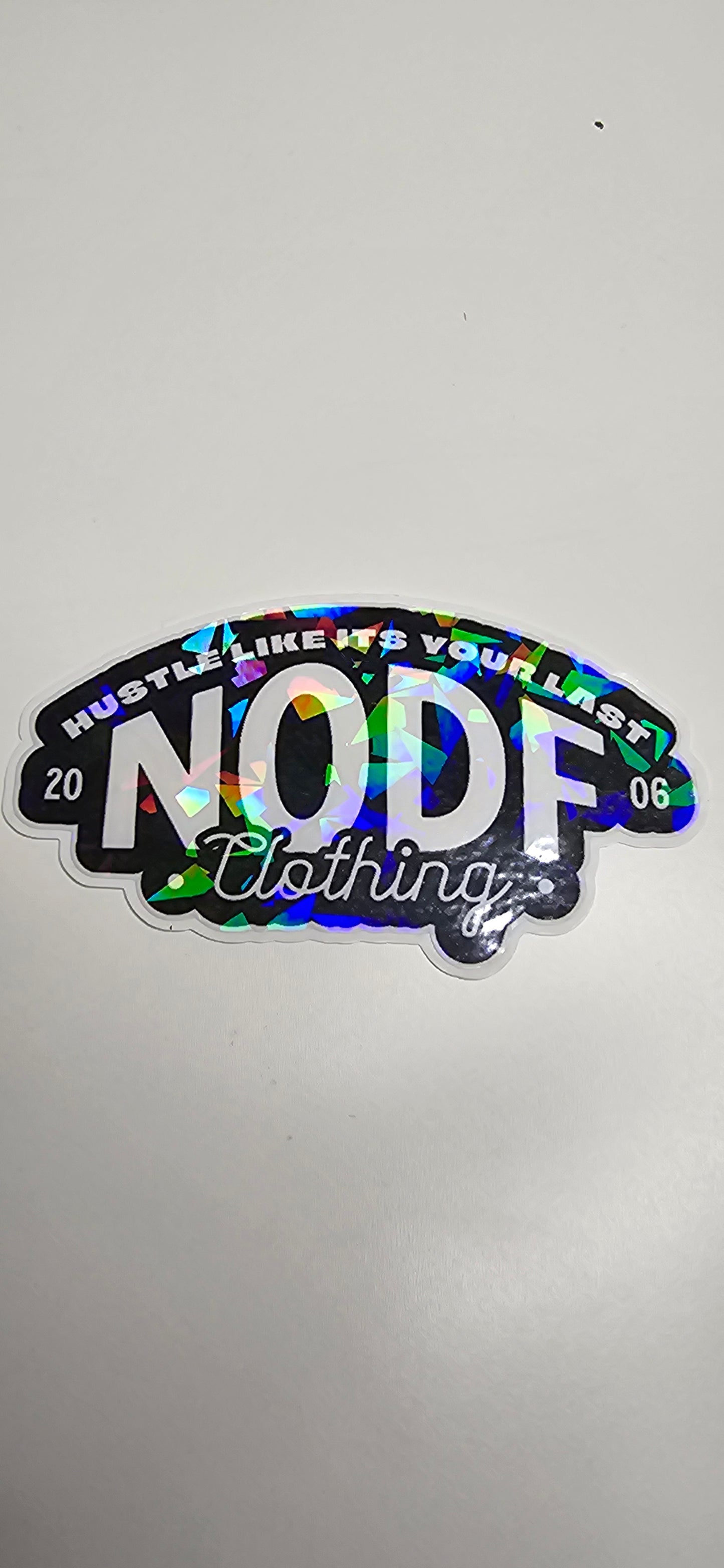 Nodf clothing sticker