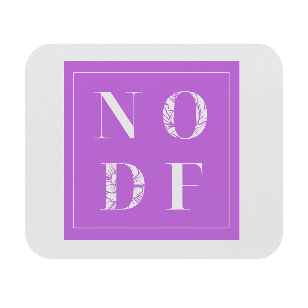 NODF Flower (Purple/White) Mouse Pad