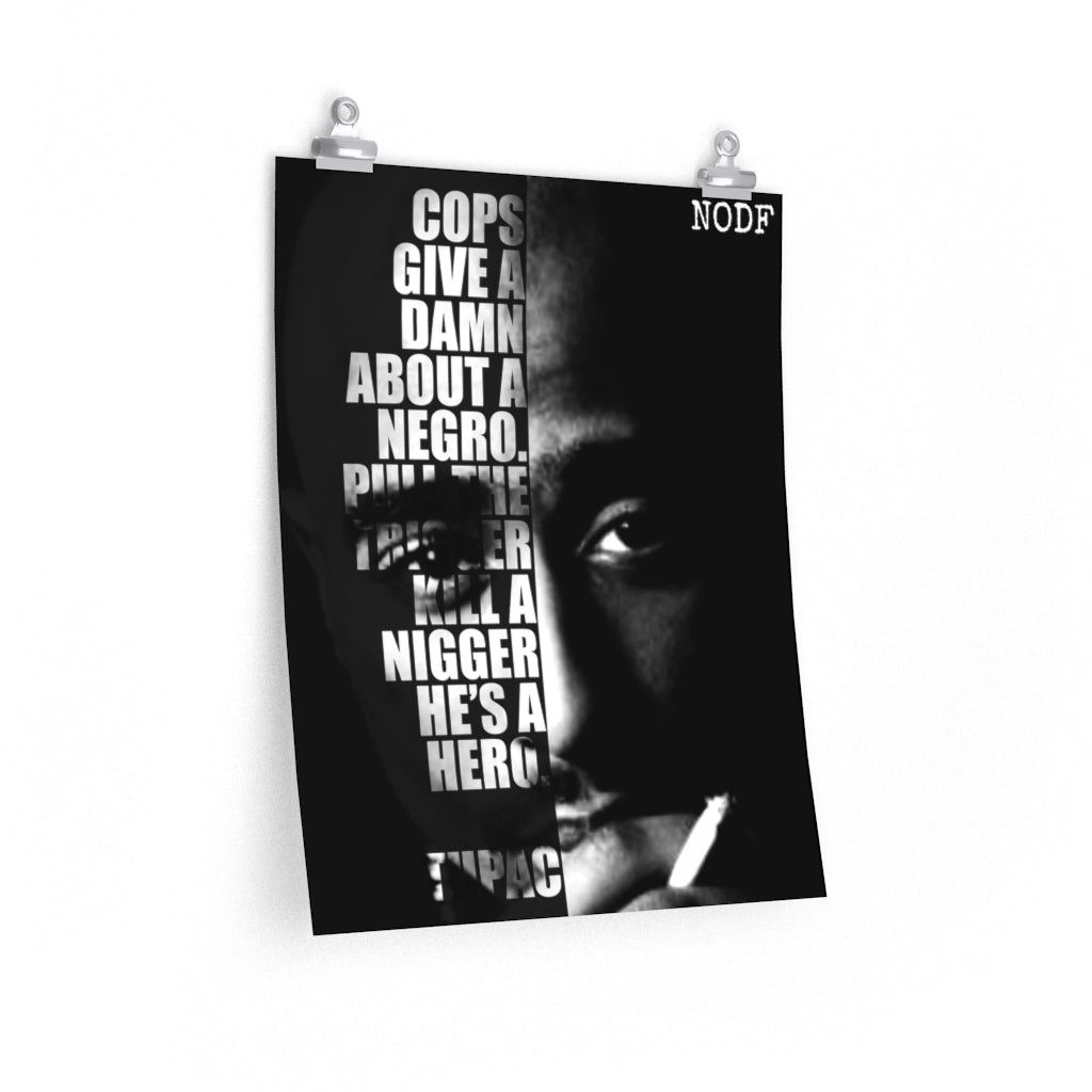 Tupac Shakur Matte vertical quote poster