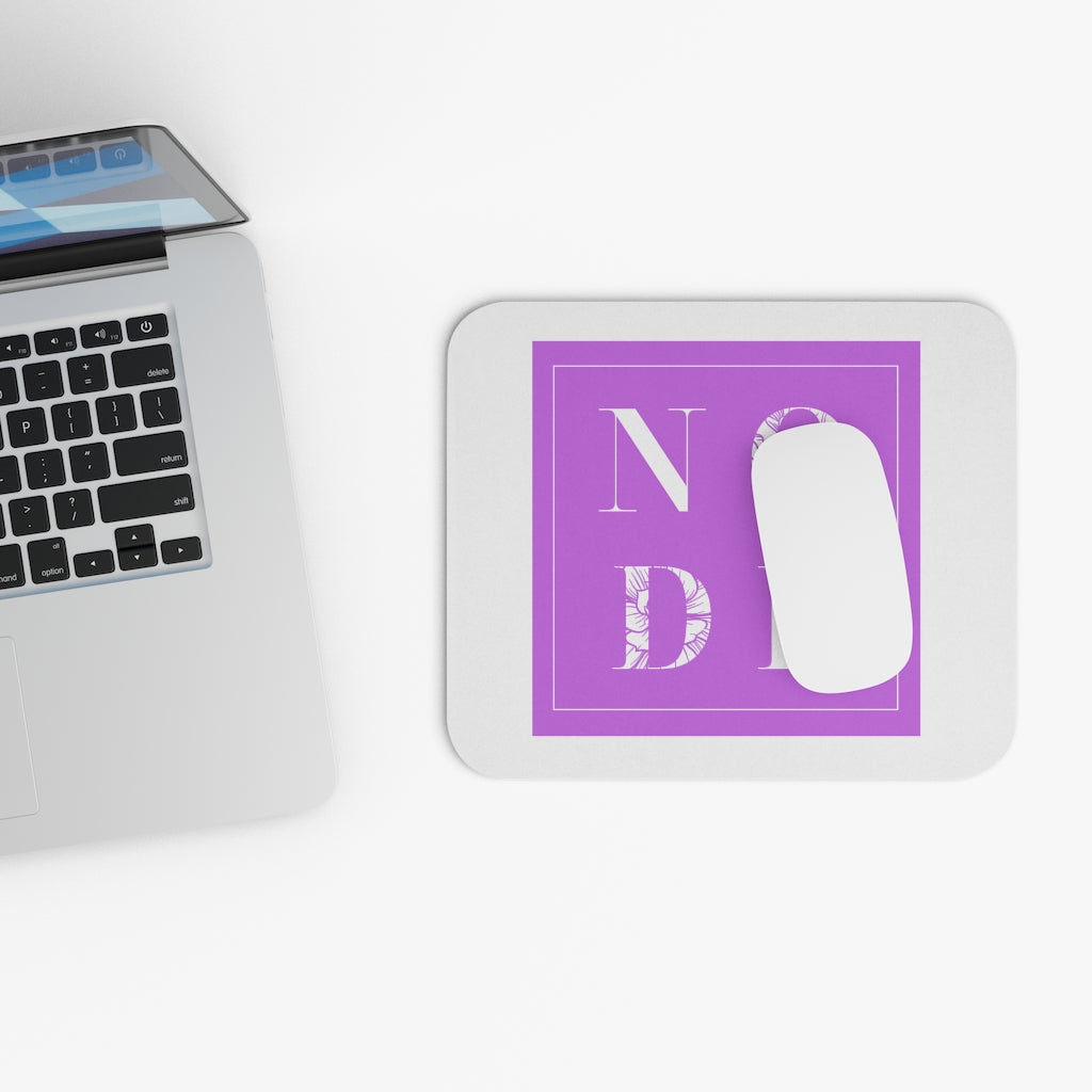 NODF Flower (Purple/White) Mouse Pad