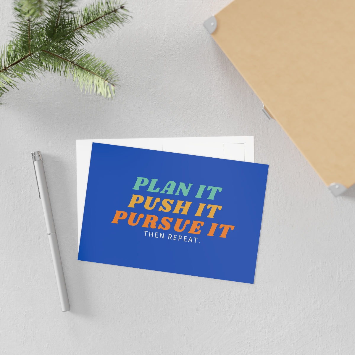 Plan it Push it Pursue it Postcards