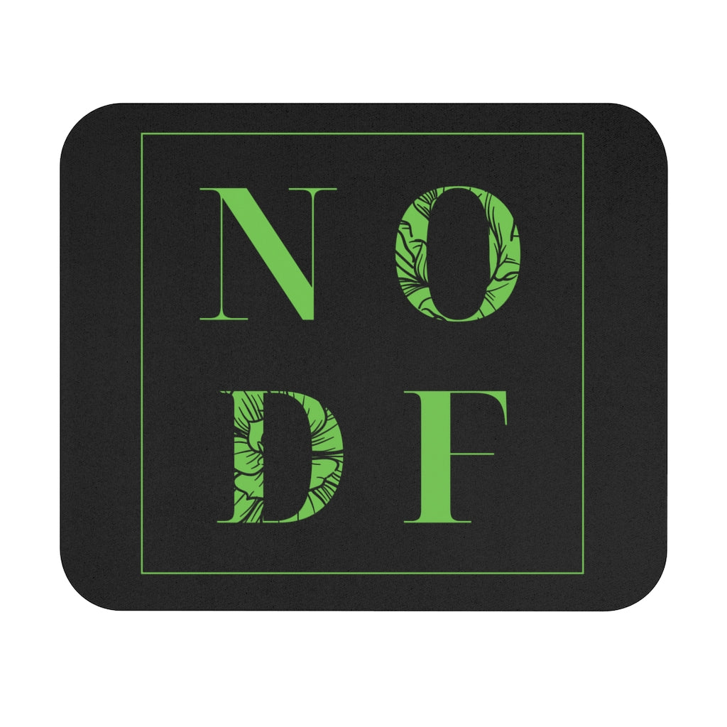 NODF Flower (Green/Black) Mouse Pad