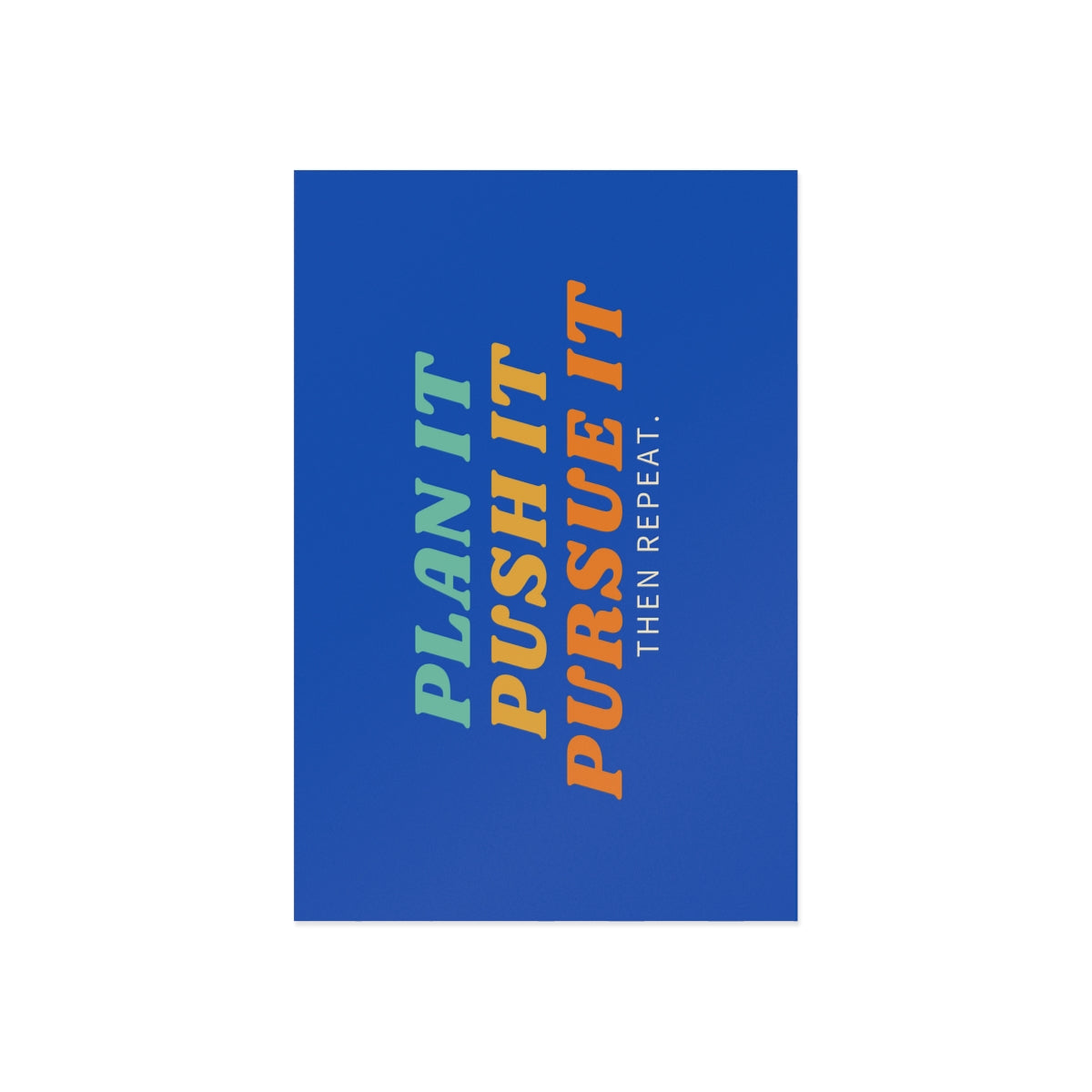 Plan it Push it Pursue it Postcards