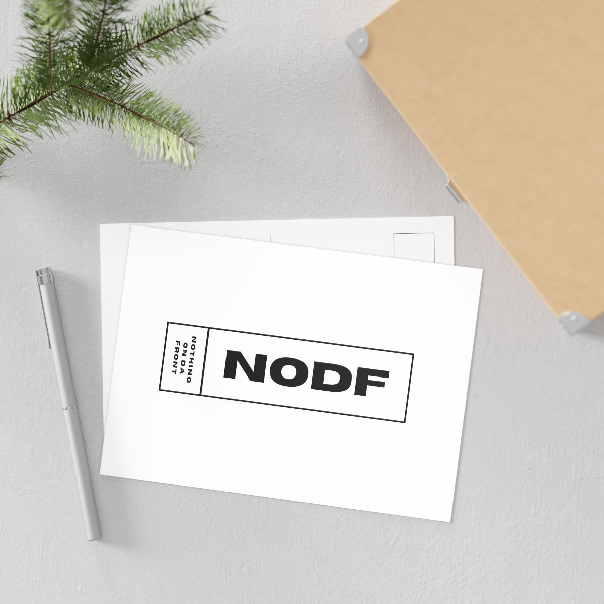 NODF Box Logo (White) Postcards