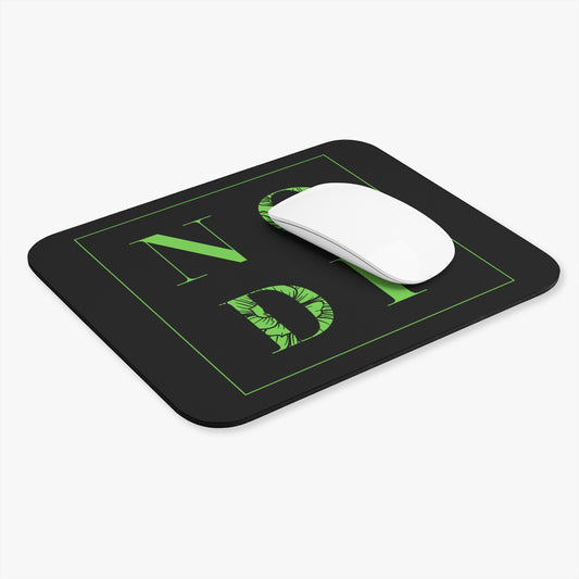 NODF Flower (Green/Black) Mouse Pad