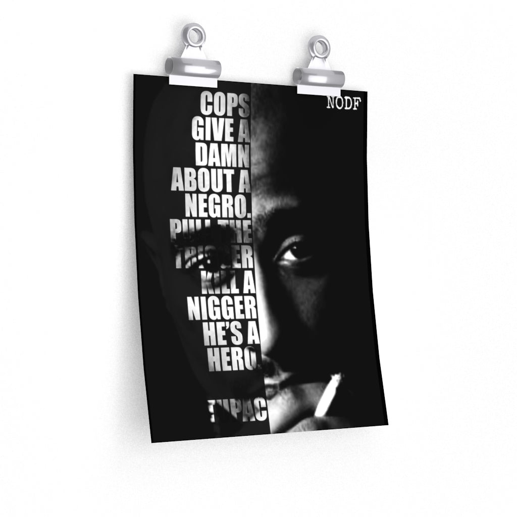 Tupac Shakur Matte vertical quote poster